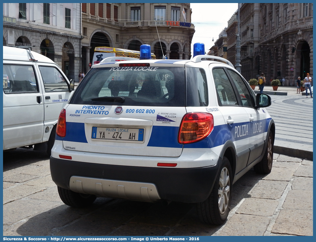 Polizia Locale YA474AH
Polizia Locale
Comune di Sanremo
Fiat Sedici II serie
Allestitore Bertazzoni S.r.l.
Parole chiave: Polizia;Municipale;Locale;Sanremo;Fiat;Sedici;Bertazzoni;YA474AH;YA 474 AH