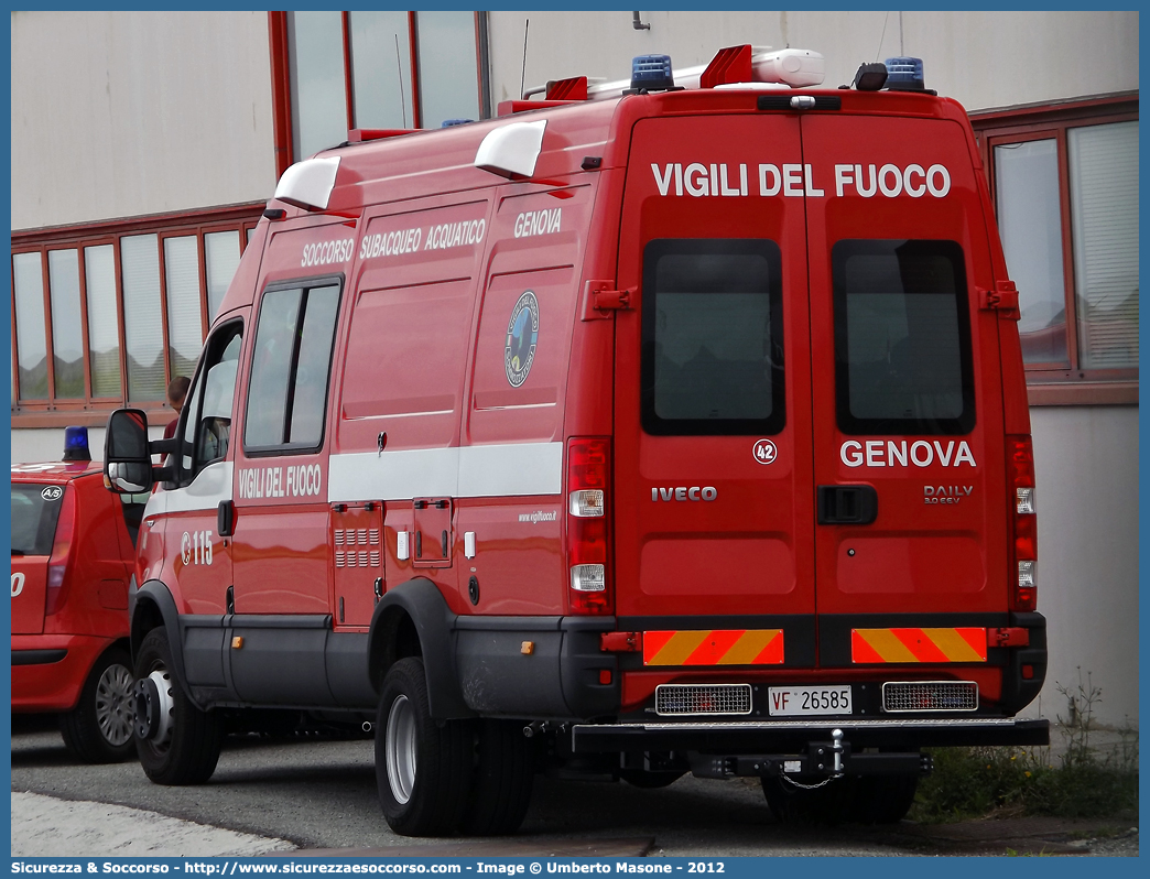 VF 26585
Corpo Nazionale Vigili del Fuoco
Nucleo Soccorso Subacqueo e Acquatico
Iveco Daily 70C17 IV serie restyling
Allestitore Elevox S.r.l.
Parole chiave: VVF;V.V.F.;Corpo;Nazionale;Vigili;del;Fuoco;Iveco;Daily;70C17;70 C 17;NSSA;N.S.S.A.;Soccorso;Subacqueo;Acquatico;Sommozzatori;Subacquei;Elevox