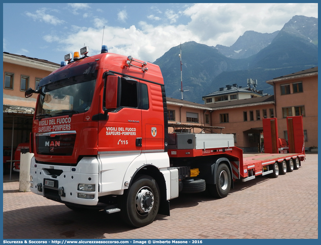 VF 26507
Vigili del Fuoco
Regione Autonoma Valle d'Aosta
Man TGX 18.540
Parole chiave: VF;V.F.;Vigili;Fuoco;Regione;Autonoma;Valle;Aosta;Man;TGX;18.540