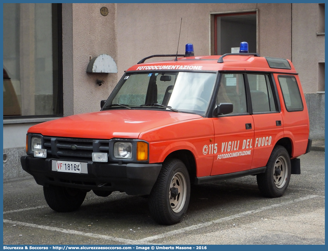 VF 18164
Corpo Nazionale Vigili del Fuoco
Nucleo Videodocumentazione
Land Rover Discovery I serie
Parole chiave: Corpo;Nazionale;Vigili del Fuoco;Vigili;Fuoco;Land Rover;Discovery;Videodocumentazione;Video;Documentazione;Comunicazione