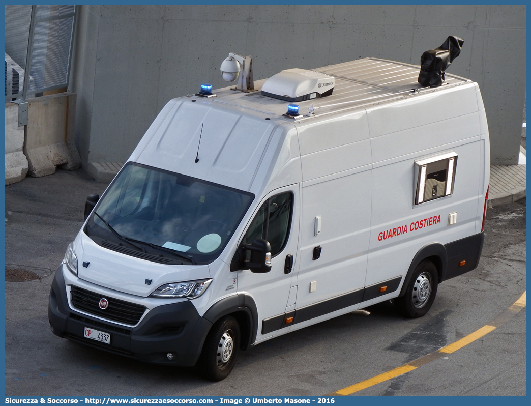 CP 4337
Corpo delle Capitanerie di Porto
Guardia Costiera
Fiat Ducato III serie restyling
Parole chiave: CP;C.P.;GC;G.C.;Guardia;Costiera;Capitaneria;Capitanerie;Porto;Guardia Costiera;Fiat;Ducato;X290;X 290