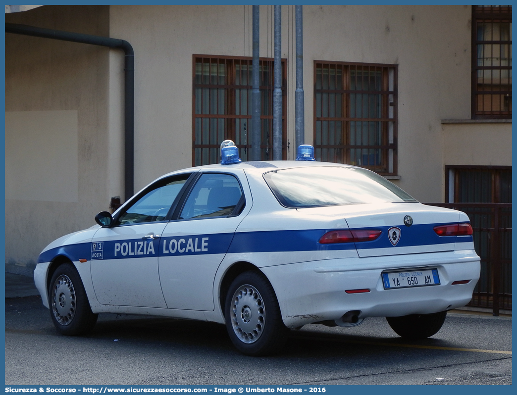 Polizia Locale YA650AM
Polizia Locale
Comune di Aosta
Alfa Romeo 156 I serie
Parole chiave: Polizia;Locale;Municipale;Aosta;Alfa Romeo;156;YA650AM;YA 650 AM