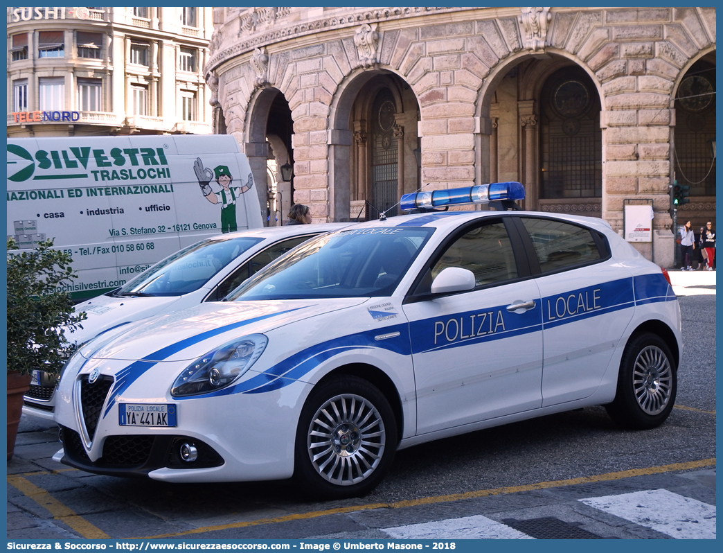 Polizia Locale YA441AK
Polizia Locale
Comune di Sestri Levante
Alfa Romeo Nuova Giulietta
I serie II restyling
Parole chiave: Polizia;Locale;Municipale;Sestri Levante;Alfa Romeo;Nuova Giulietta;YA441AK;YA 441 AK