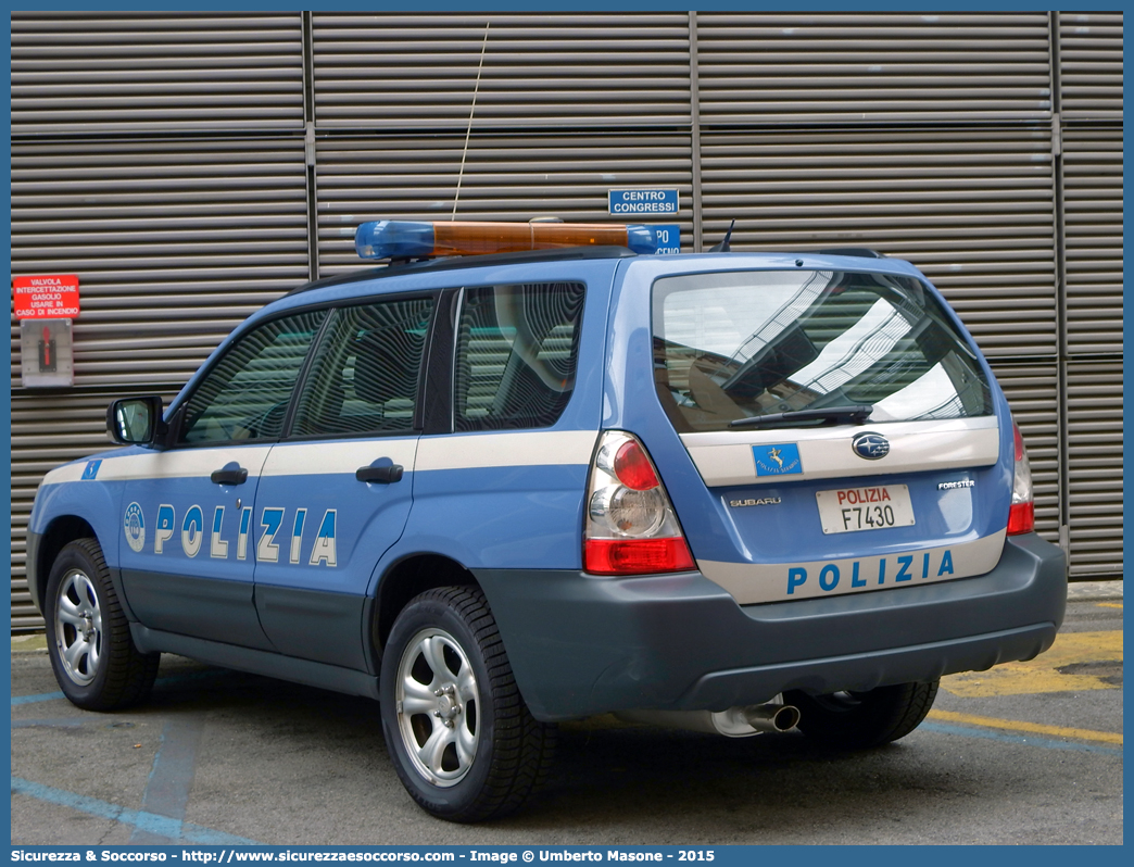 Polizia F7430
Polizia di Stato
Polizia Stradale
Subaru Forester IV serie
Esemplare equipaggiato con
sistemi "Falco" e "Provida"
Parole chiave: Polizia di Stato;Polizia;PS;P.S.;Stradale;Subaru;Forester;F7430