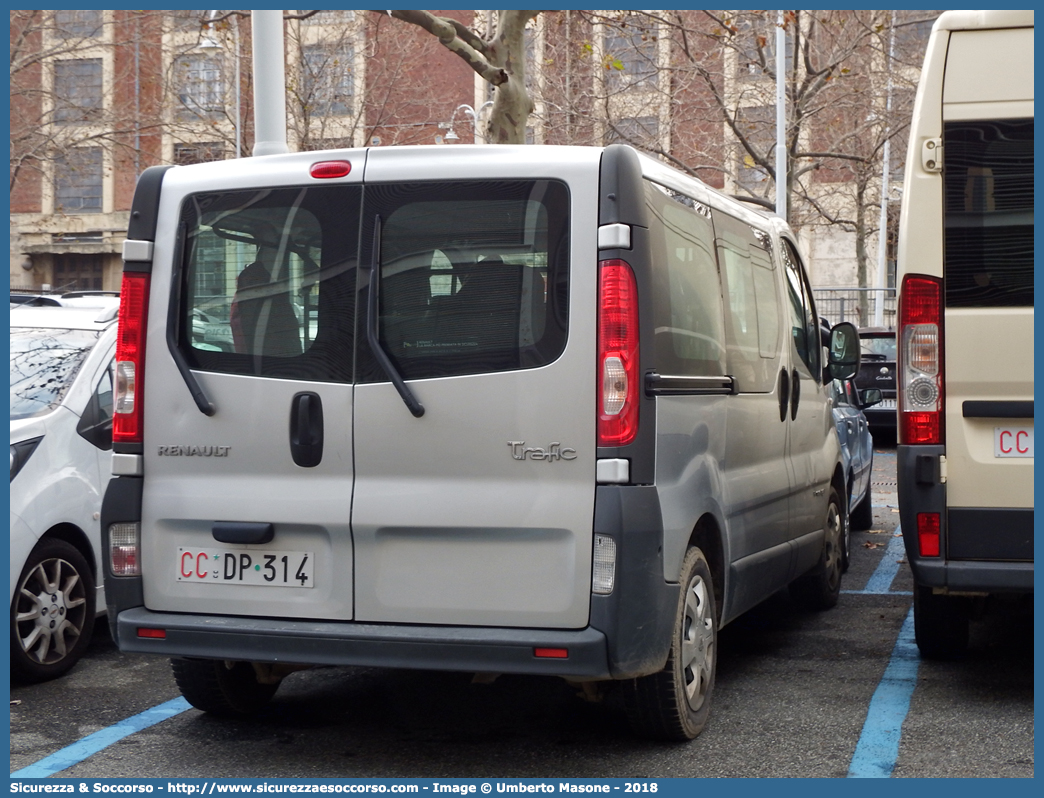 CC DP314
Arma dei Carabinieri
Comando Unità per la Tutela Forestale, 
Ambientale e Agroalimentare
Renault Trafic III serie
Parole chiave: CC;C.C.;Arma;dei;Carabinieri;Comando;Unità;per;la;Tutela;Forestale;Ambientale;Agroalimentare;Renault;Trafic