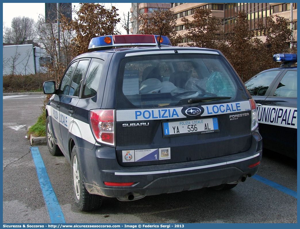 Polizia Locale YA536AL
Polizia Locale
Comune di Vittorio Veneto
Subaru Forester V serie
Allestitore Ciabilli S.r.l.
Parole chiave: PL;P.L.;PM;P.M.;Polizia;Locale;Municipale;Vittorio;Veneto;Subaru;Forester;Ciabilli;YA536AL;YA 536 AL