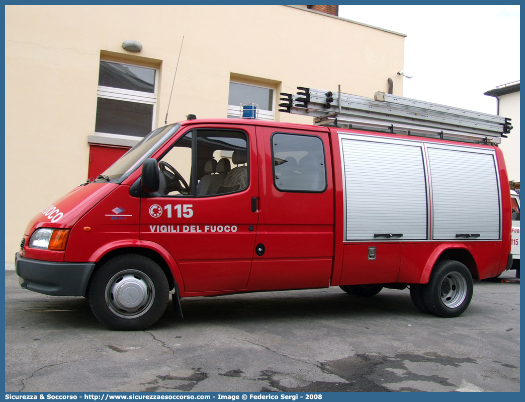 VF 19812
Corpo Nazionale Vigili del Fuoco
Ford Transit II serie II resyling
Allestitore BAI S.r.l.
Parole chiave: Corpo;Nazionale;Vigili del Fuoco;Vigili;Fuoco;Ford;Transit;BAI;B.A.I.;Polisoccorso