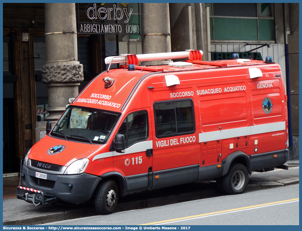 VF 26585
Corpo Nazionale Vigili del Fuoco
Nucleo Soccorso Subacqueo e Acquatico
Iveco Daily 70C17 IV serie restyling
Allestitore Elevox S.r.l.
Parole chiave: VVF;V.V.F.;Corpo;Nazionale;Vigili;del;Fuoco;Iveco;Daily;70C17;70 C 17;NSSA;N.S.S.A.;Soccorso;Subacqueo;Acquatico;Sommozzatori;Subacquei;Elevox