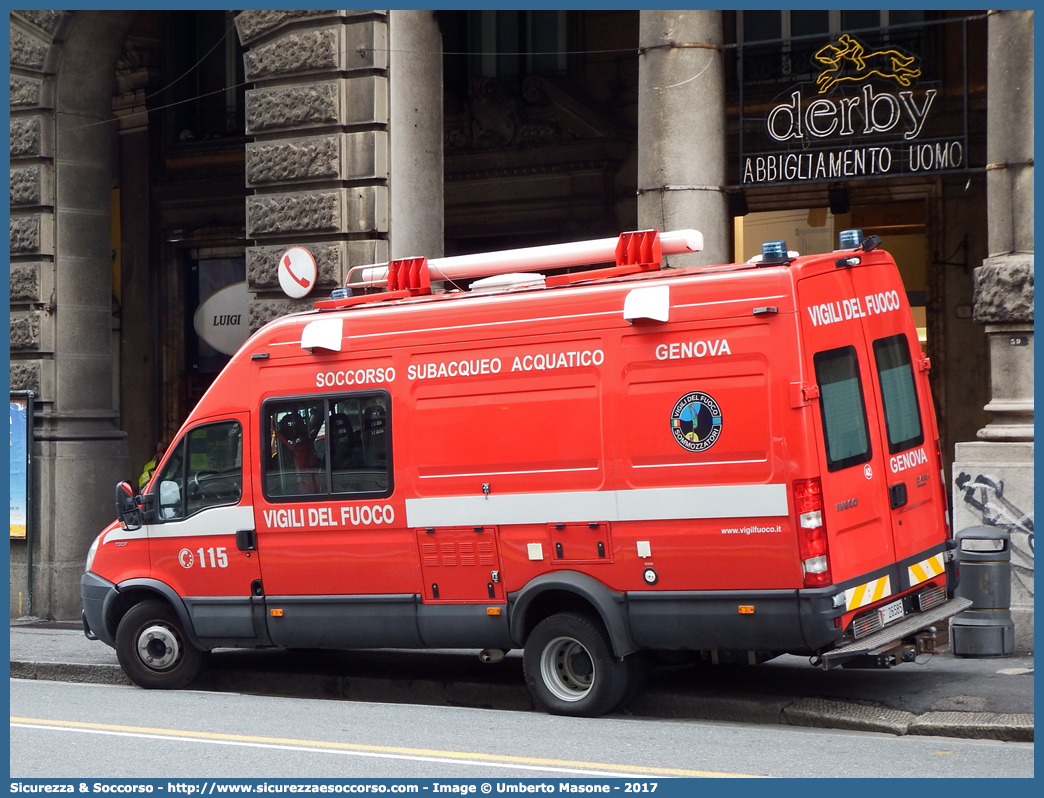 VF 26585
Corpo Nazionale Vigili del Fuoco
Nucleo Soccorso Subacqueo e Acquatico
Iveco Daily 70C17 IV serie restyling
Allestitore Elevox S.r.l.
Parole chiave: VVF;V.V.F.;Corpo;Nazionale;Vigili;del;Fuoco;Iveco;Daily;70C17;70 C 17;NSSA;N.S.S.A.;Soccorso;Subacqueo;Acquatico;Sommozzatori;Subacquei;Elevox