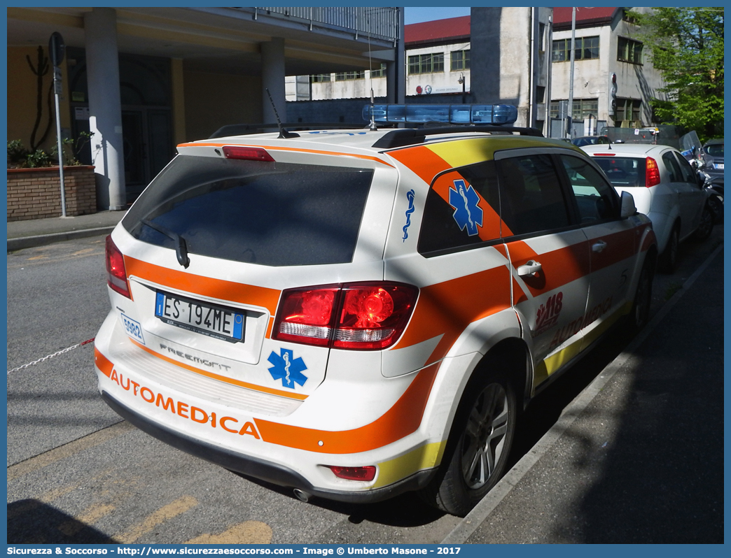 5982
118 Spezia Soccorso
Fiat Freemont
Allestitore Alea Italia S.r.l.
Parole chiave: 118;Spezia;La Spezia;Soccorso;Automedica;Automedicalizzata;Auto Medica;Auto Medicalizzata;Fiat;Freemont;Alea