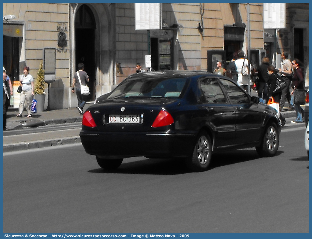 CC BC963
Arma dei Carabinieri
Lancia Lybra
Parole chiave: CC;C.C.;Arma;dei;Carabinieri;Lancia;Lybra;BC963