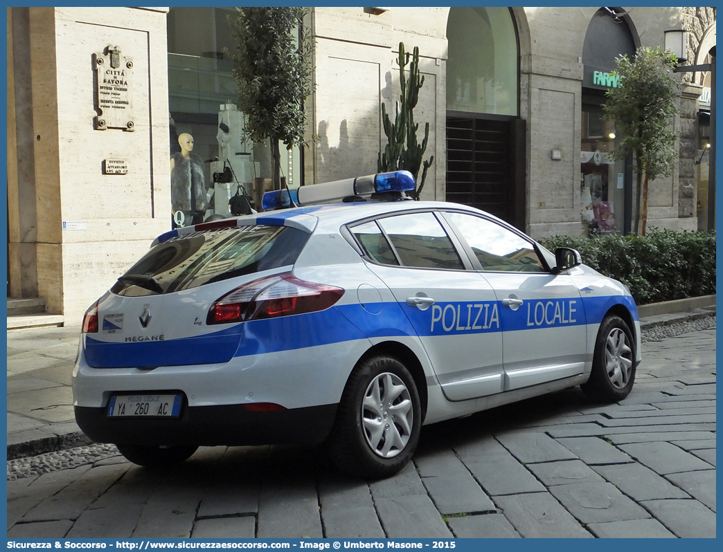 Polizia Locale YA260AC
Polizia Locale
Comune di Savona
Renault Megane V serie
Allestitore Focaccia Group S.r.l.
Parole chiave: Polizia;Municipale;Locale;Savona;Renault;Megane;Focaccia;YA260AC;YA 260 AC