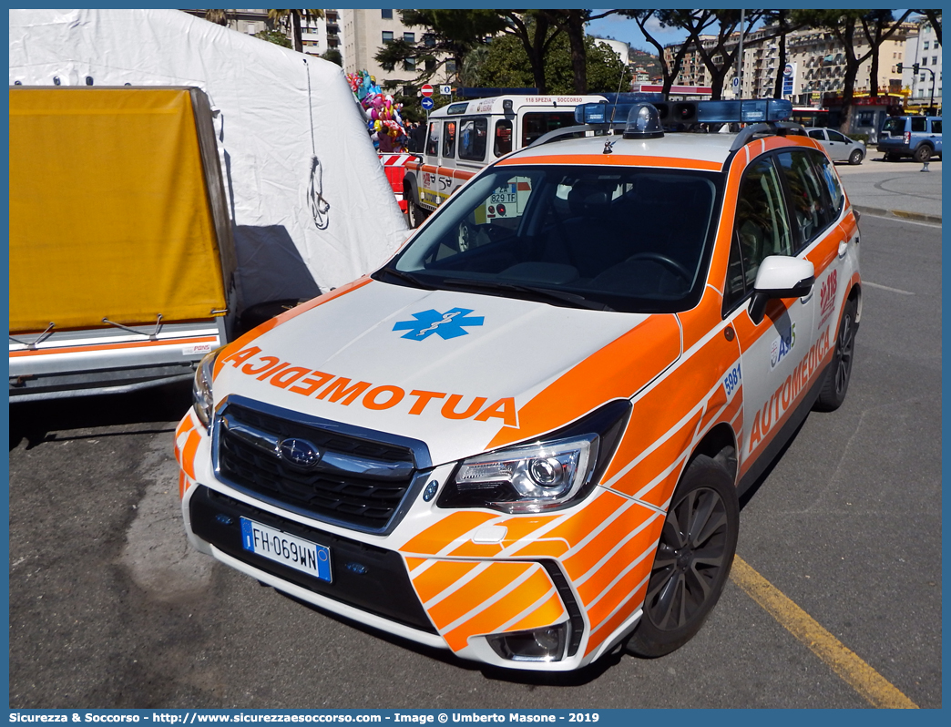 5981
118 Spezia Soccorso
Subaru Forester XT VI serie restyling
Allestitore AVS S.a.s.
Parole chiave: 118;Spezia;La Spezia;Soccorso;Automedica;Automedicalizzata;Auto Medica;Auto Medicalizzata;Subaru;Forester;XT;AVS;A.V.S.