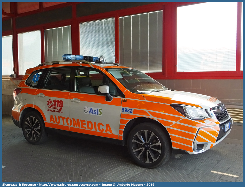 5982
118 Spezia Soccorso
Subaru Forester XT VI serie restyling
Allestitore AVS S.a.s.
Parole chiave: 118;Spezia;La Spezia;Soccorso;Automedica;Automedicalizzata;Auto Medica;Auto Medicalizzata;Subaru;Forester;XT;AVS;A.V.S.