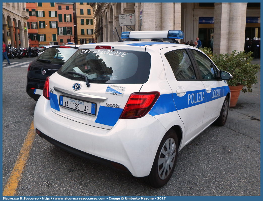 Polizia Locale YA139AF
Polizia Locale
Comune di Imperia
Toyota Yaris III serie restyling
Parole chiave: Polizia;Locale;Municipale;Imperia;Toyota;Yaris;YA139AF;YA 139 AF