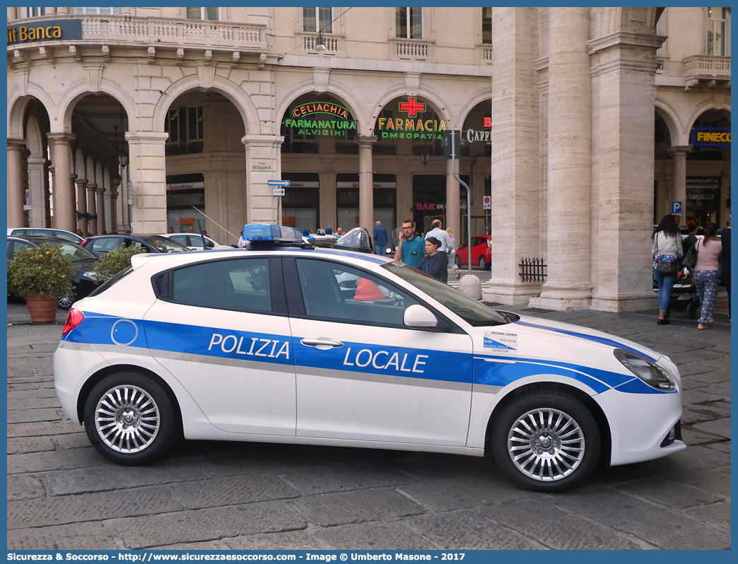 Polizia Locale YA774AB
Polizia Locale
Comune di Genova
Alfa Romeo Nuova Giulietta
I serie II restyling
Parole chiave: Polizia;Locale;Municipale;Genova;Alfa Romeo;Nuova Giulietta;YA774AB;YA 774 AB