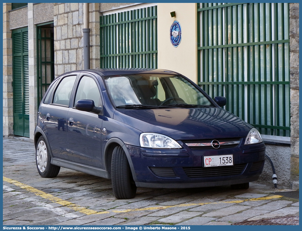 CP 1538
Corpo delle Capitanerie di Porto
Guardia Costiera 
Opel Corsa III serie restyling
Parole chiave: CP;C.P.;GC;G.C.;Guardia;Costiera;Guardia Costiera;Capitaneria di Porto;Opel;Corsa;1538