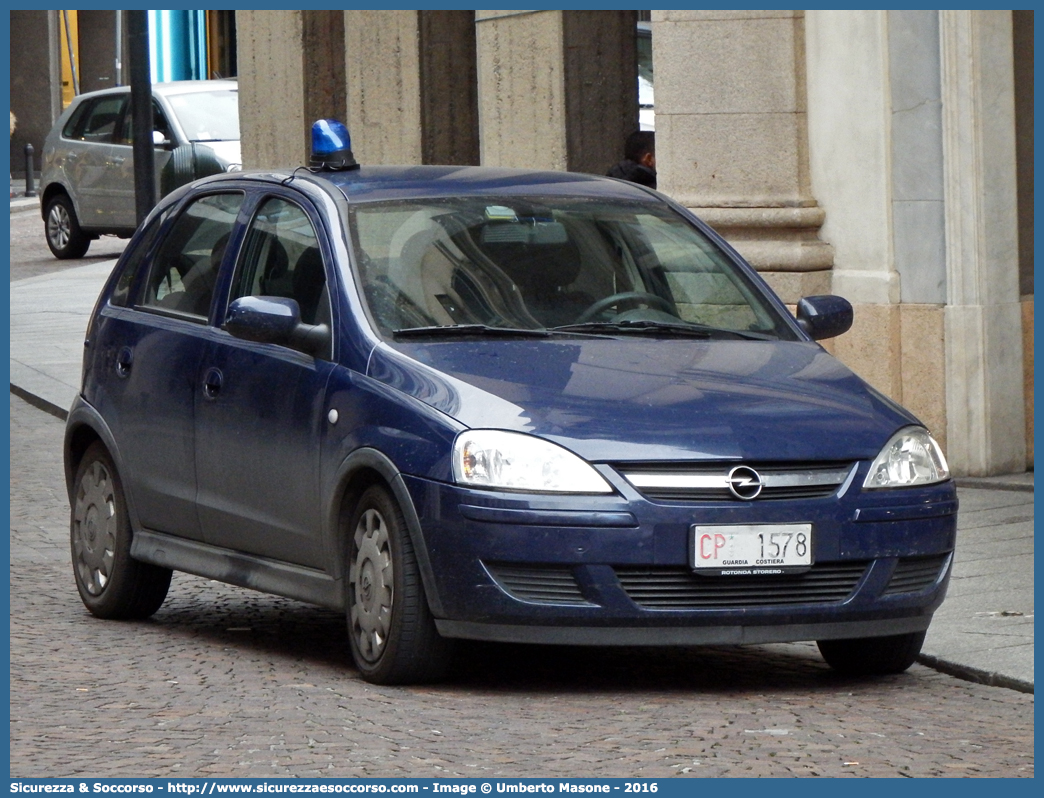 CP 1578
Corpo delle Capitanerie di Porto
Guardia Costiera 
Opel Corsa III serie restyling
Parole chiave: CP;C.P.;GC;G.C.;Guardia;Costiera;Guardia Costiera;Capitaneria di Porto;Opel;Corsa;1578