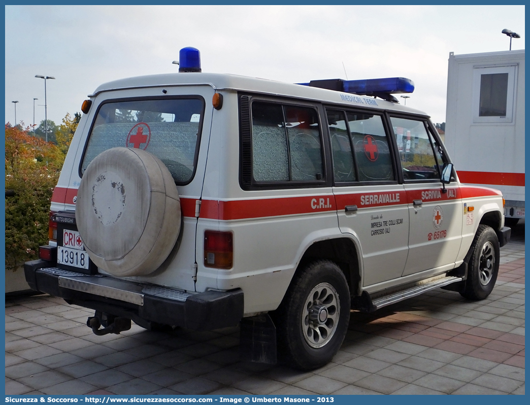 CRI 13918
Croce Rossa Italiana
Serravalle Scrivia
Mitsubishi Pajero LWB I serie
Parole chiave: Croce;Rossa;Italiana;CRI;C.R.I.;Ambulanza;Serravalle Scrivia;Mitsubishi;Pajero;LWB;13918