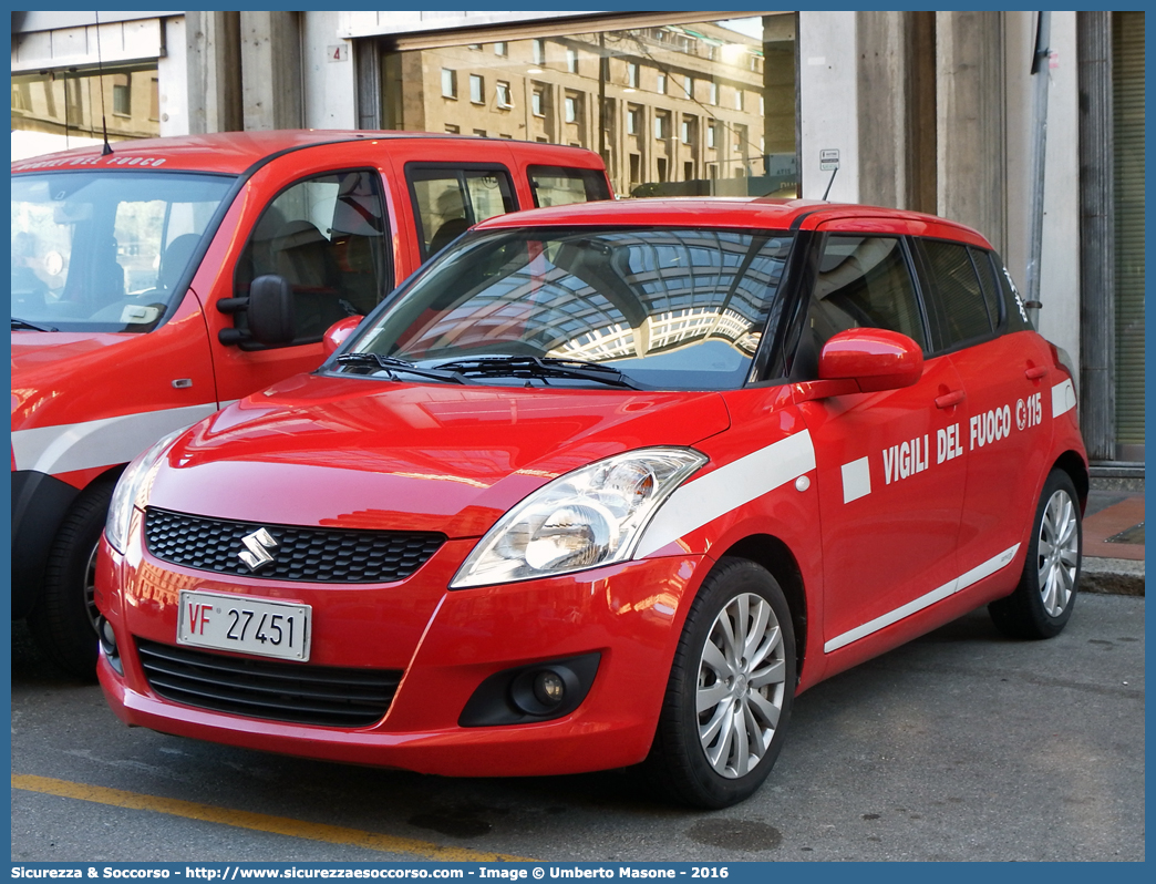 VF 27451
Corpo Nazionale Vigili del Fuoco
Suzuki Swift V serie
(I variante)
Parole chiave: Corpo;Nazionale;Vigili del Fuoco;Vigili;Fuoco;Suzuki;Swift