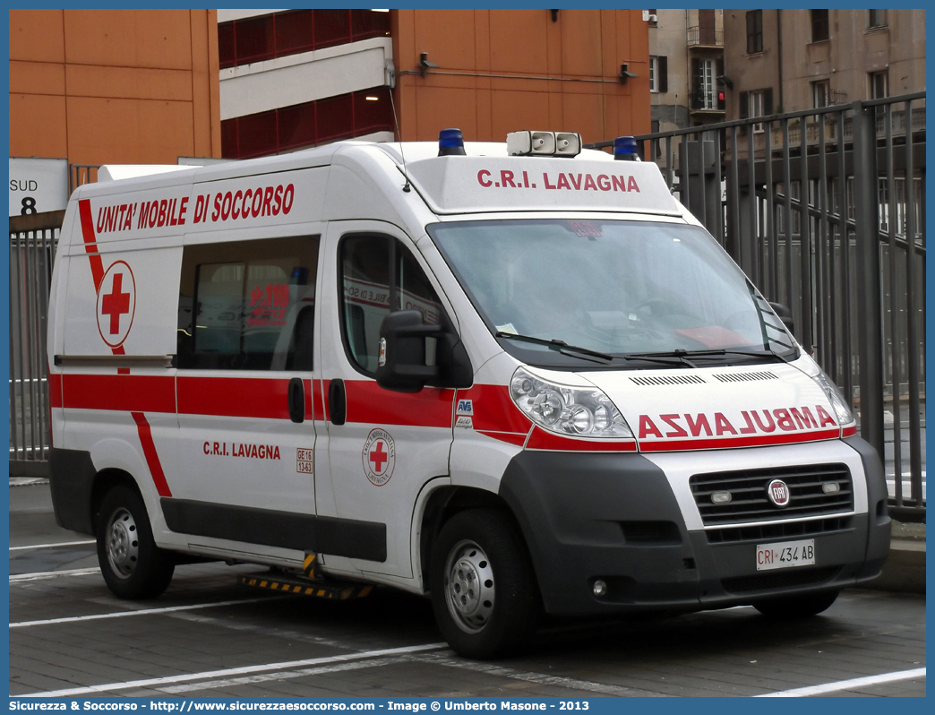 CRI 434AB
Croce Rossa Italiana
Lavagna
Fiat Ducato III serie
Allestitore AVS S.a.s.
Parole chiave: Croce;Rossa;Italiana;CRI;C.R.I.;Ambulanza;Fiat;Ducato;X250;AVS;A.V.S.;Lavagna;434AB;434 AB