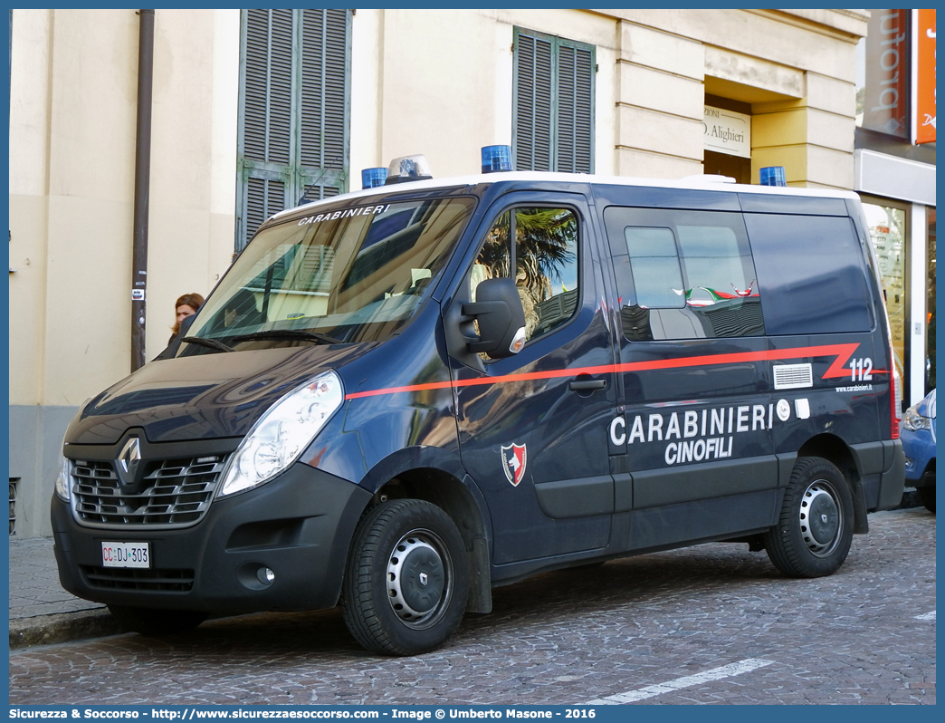 CC DJ303
Arma dei Carabinieri
Centro e Nuclei Cinofili
Renault Master IV serie
Allestitore Focaccia Group S.r.l.
Parole chiave: CC;C.C.;Arma;Carabinieri;Centro;Nuclei;Nucleo;Cinofili;Renault;Master;Focaccia;DJ303;DJ 303