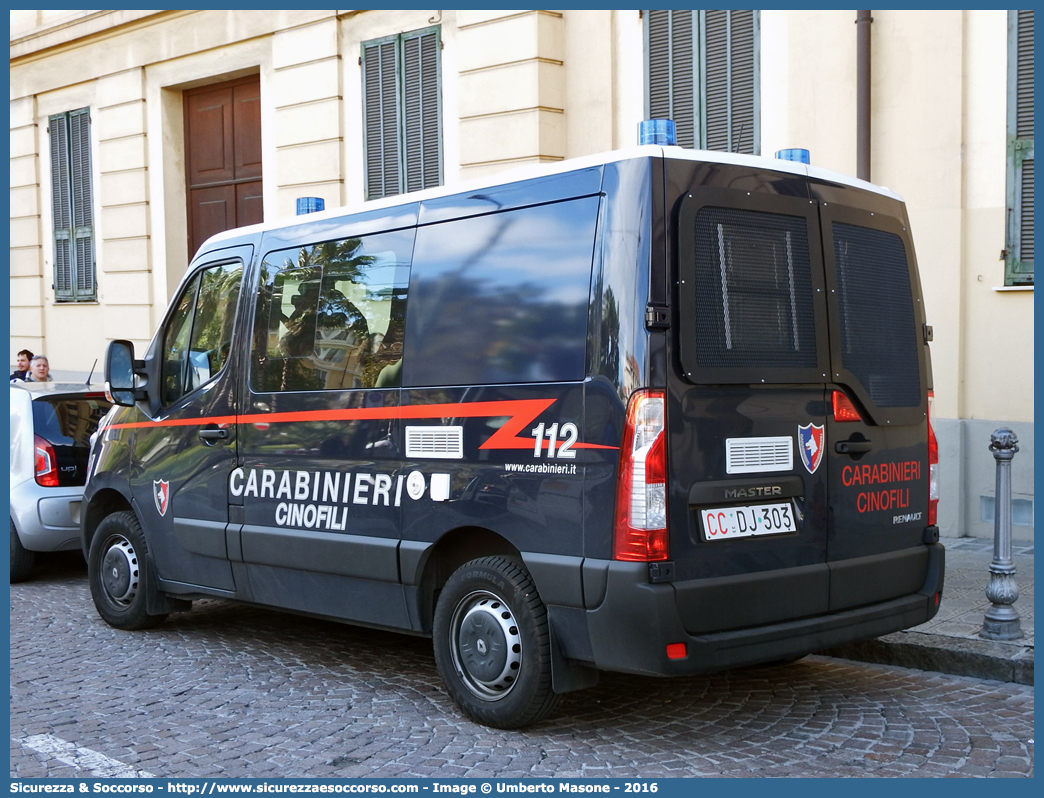 CC DJ303
Arma dei Carabinieri
Centro e Nuclei Cinofili
Renault Master IV serie
Allestitore Focaccia Group S.r.l.
Parole chiave: CC;C.C.;Arma;Carabinieri;Centro;Nuclei;Nucleo;Cinofili;Renault;Master;Focaccia;DJ303;DJ 303