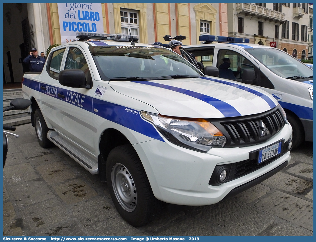 Polizia Locale YA440AP
Polizia Locale
Comune di Chiavari
Mitsubishi L200 V serie
Allestitore Bertazzoni S.r.l.
Parole chiave: Polizia;Locale;Municipale;Chiavari;Mitsubishi;L200;L 200;Bertazzoni;YA440AP;YA 440 AP