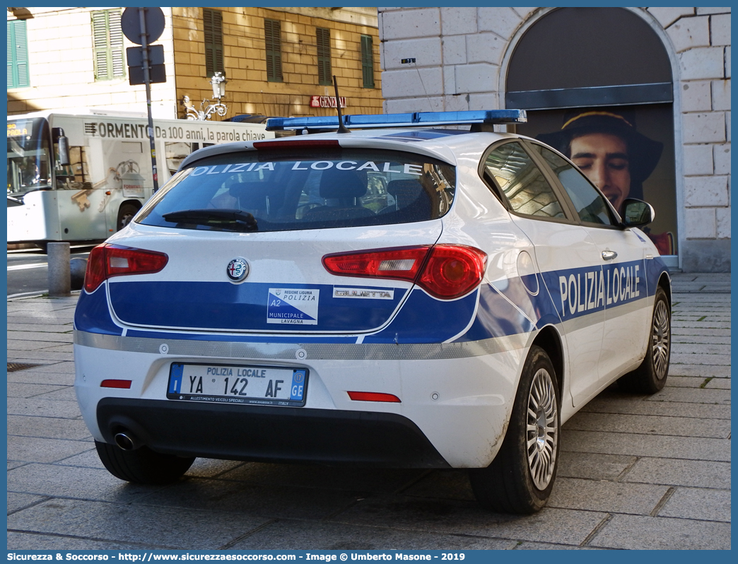 Polizia Locale YA142AF
Polizia Locale
Comune di Lavagna
Alfa Romeo Nuova Giulietta
I serie II restyling
Parole chiave: Polizia;Locale;Municipale;Lavagna;Alfa Romeo;Nuova Giulietta;YA142AF;YA 142 AF