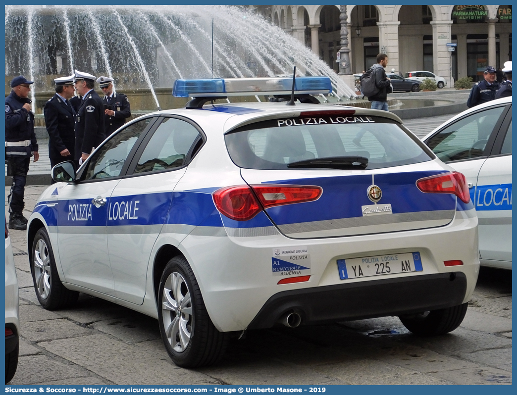 Polizia Locale YA225AN
Polizia Locale
Comune di Albenga
Alfa Romeo Nuova Giulietta
I serie I restyling
Parole chiave: Polizia;Locale;Municipale;Albenga;Alfa Romeo;Nuova Giulietta;YA225AN;YA 225 AN