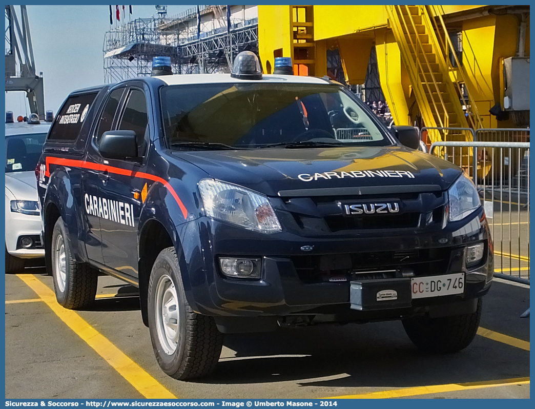 CC DG746
Arma dei Carabinieri
Artificieri Antisabotaggio
Isuzu D-Max II serie
Allestitore Maritan S.r.l.
Parole chiave: Arma dei Carabinieri;Artificieri Antisabotaggio;Isuzu;D-Max;D - Max;Dmax;Maritan Alberto