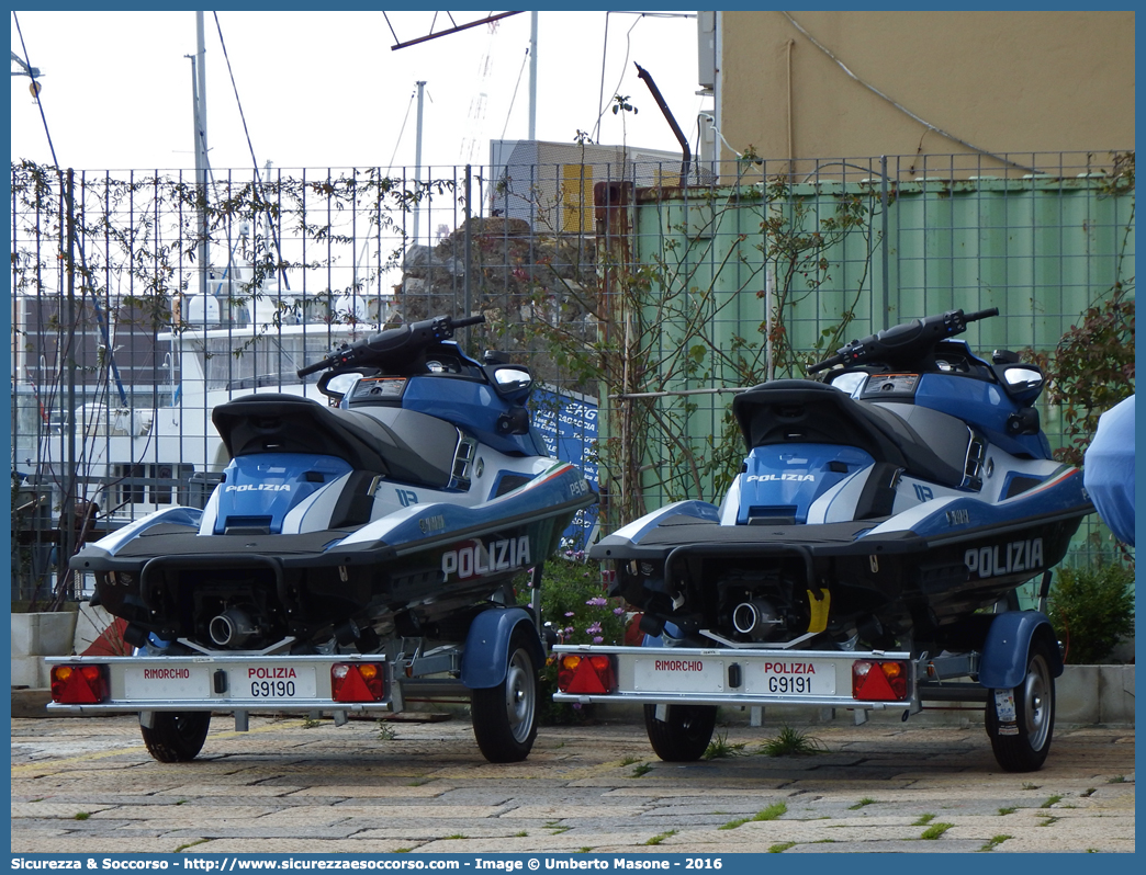 PS 1380 - PS 1381
Polizia di Stato
Polizia del Mare
Yamaha Waverunner FX HO 2015
Parole chiave: PS;P.S.;Polizia;di;Stato;del;Mare;Yamaha;Waverunner;FX;HO;2015