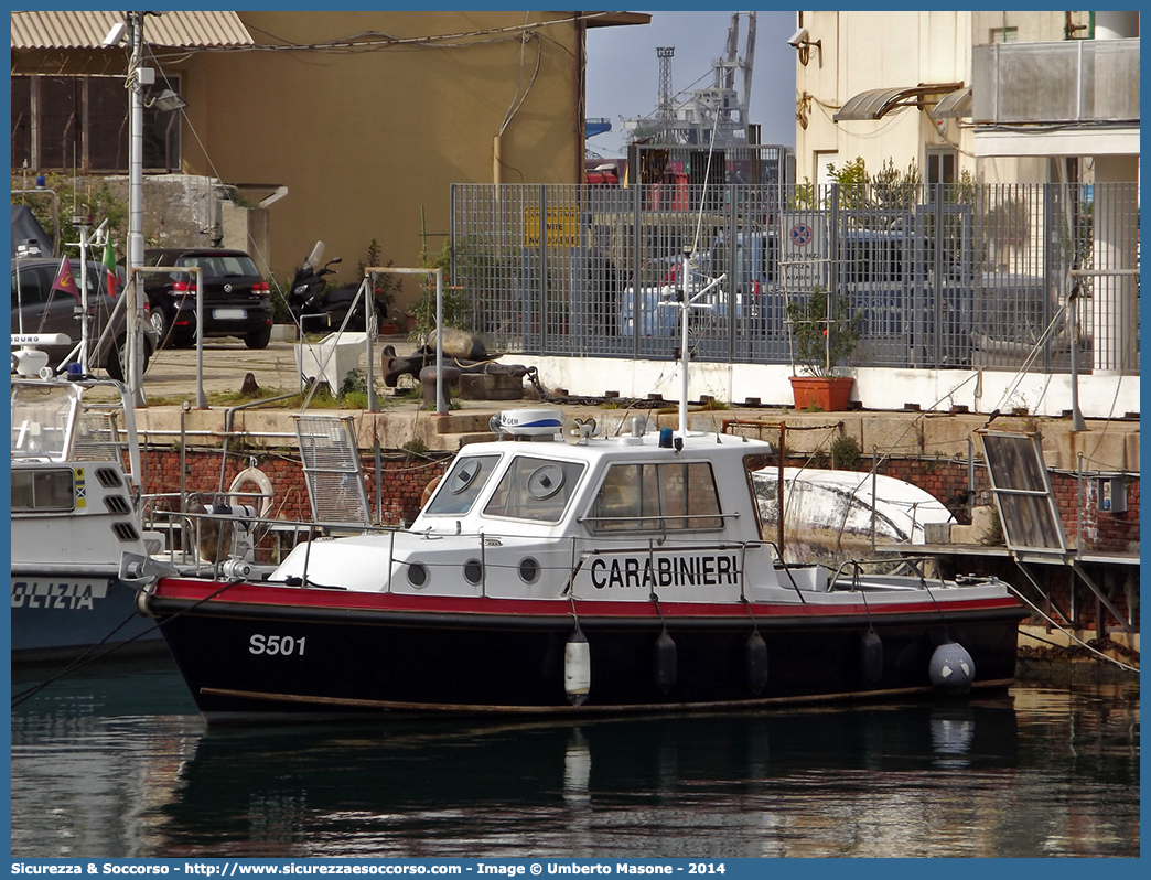 S501
Arma dei Carabinieri
Servizio Navale	
Motovedetta d'Altura Classe S500
Parole chiave: CC;C.C.;Arma;Carabinieri;Servizio;Navale;Motovedetta;Altura;Classe;S500;S 500;S501;S 501