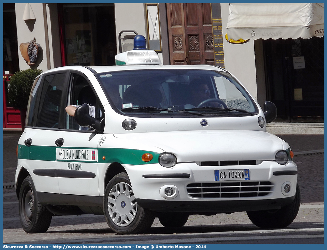 -
Polizia Municipale
Comune di Acqui terme
Fiat Multipla I serie
Parole chiave: Polizia;Locale;Municipale;Acqui;Terme;Fiat;Multipla