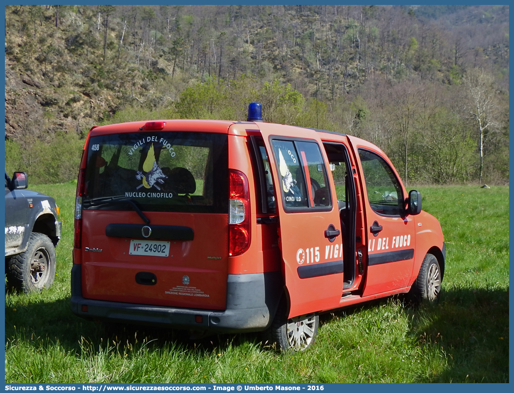 VF 24902
Corpo Nazionale Vigili del Fuoco
Nucleo Cinofili
Fiat Doblò I serie restyling
Parole chiave: Corpo;Nazionale;Vigili del Fuoco;Vigili;Fuoco;Fiat;Doblò;Doblo;Cinofili