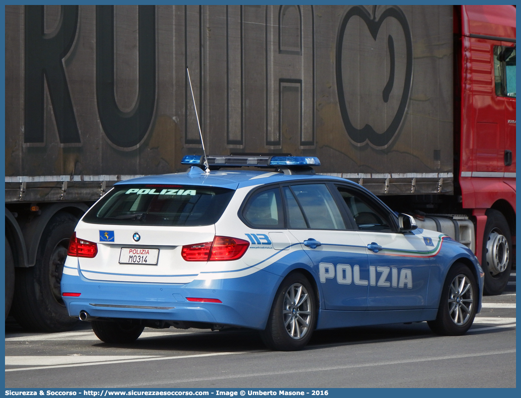 Polizia M0314
Polizia di Stato
Polizia Stradale
Bmw Serie 3 F31 Touring
Allestitore Carrozzeria Marazzi S.r.l.
Parole chiave: PS;P.S.;Polizia;di;Stato;Stradale;Bmw;Serie 3;F31;F 31;Touring;Marazzi