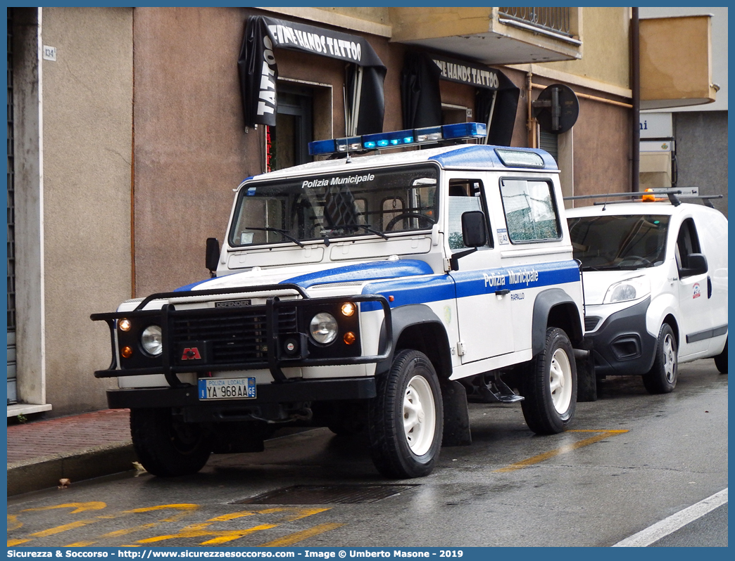 Polizia Locale YA968AA
Polizia Municipale
Comune di Rapallo
Land Rover Defender 90
Parole chiave: Polizia;Locale;Municipale;Rapallo;Land Rover;Defender;90;YA968AA;YA 968 AA