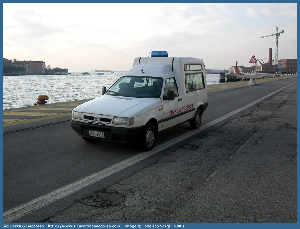 CP 2515
Corpo delle Capitanerie di Porto
Guardia Costiera
Fiat Fiorino II serie restyling
Parole chiave: Guardia Costiera;Capitaneria di Porto;Capitanerie di Porto;Fiat;Fiorino