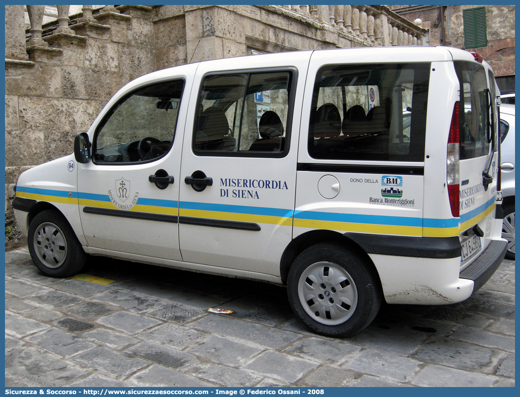 94
Misericordia di Siena
Fiat Doblò I serie
Parole chiave: Misericordia;Misericordie;Siena;Fiat;Doblò;Doblo