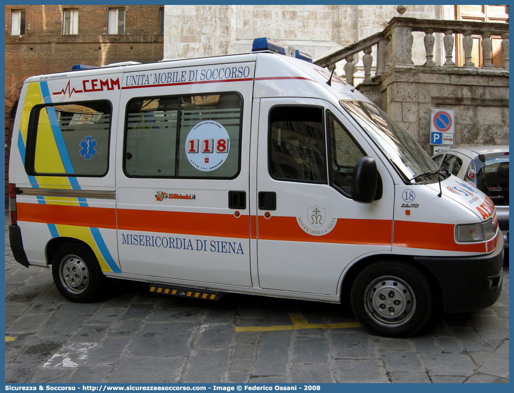 18
Misericordia di Siena
Fiat Ducato II serie
Allestitore Alessi e Becagli
Parole chiave: Misericordia;Misericordie;Siena;Fiat;Ducato;Alessi e Becagli;A&B;Ambulanza