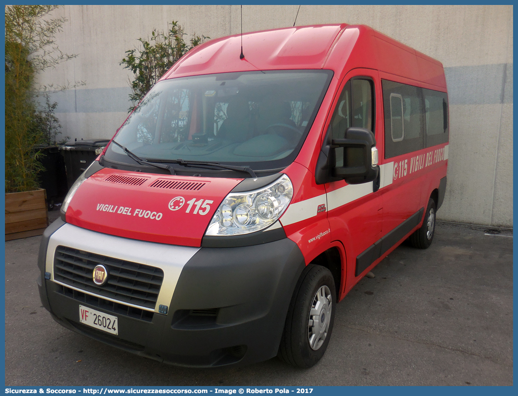 VF 26024
Corpo Nazionale Vigili del Fuoco
Fiat Ducato III serie
(variante)
Parole chiave: VVF;V.V.F.;Corpo;Nazionale;Vigili;del;Fuoco;Fiat;Ducato;X250