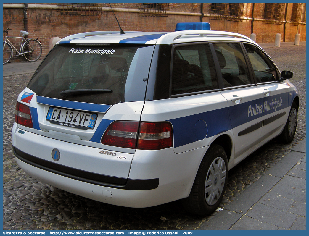 -
Polizia Municipale
Comune di Ostellato
Fiat Stilo Multiwagon
Parole chiave: Polizia;Locale;Municipale;Ostellato;Fiat;Stilo;Multiwagon