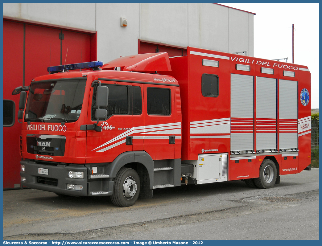 VF 26526
Corpo Nazionale Vigili del Fuoco
Nucleo Soccorso Subacqueo e Acquatico
Man TGL 12.250
Allestitore Piemme & Matacena S.r.l.
Parole chiave: Corpo;Nazionale;Vigili del Fuoco;Vigili;Fuoco;Man;TGL;12.250;NSSA;N.S.S.A.;Soccorso;Subacqueo;Acquatico;Sommozzatori;Subacquei;PiemmeMatacena;Piemme;Matacena