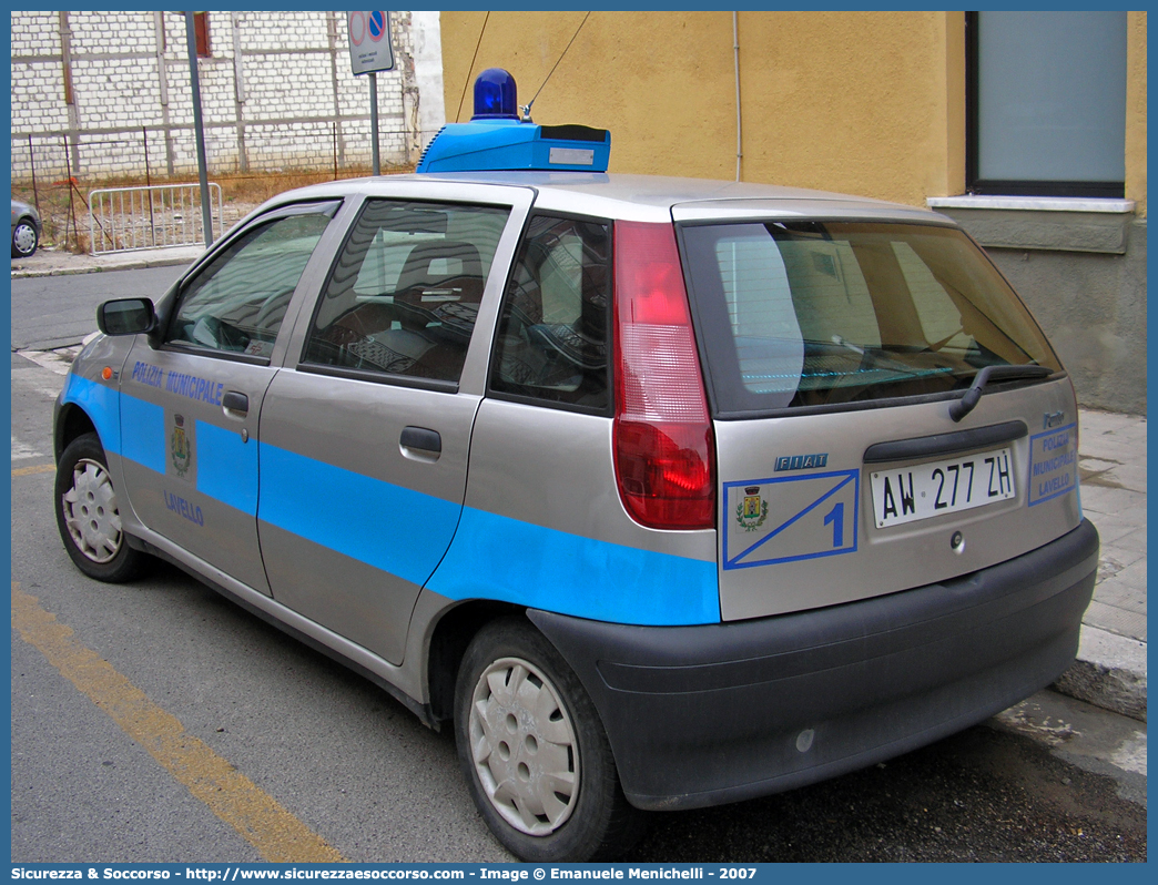 -
Polizia Municipale
Comune di Lavello
Fiat Punto I serie
Parole chiave: Polizia;Locale;Municipale;Lavello;Fiat;Punto