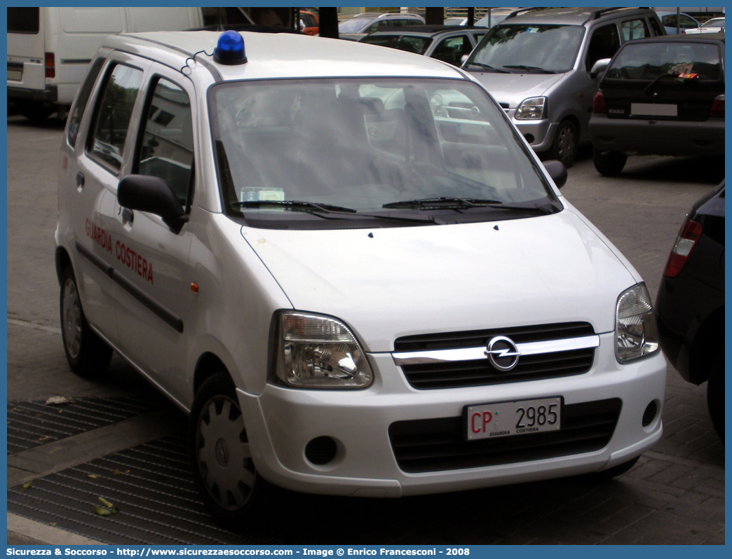 CP 2985
Corpo delle Capitanerie di Porto
Guardia Costiera 
Opel Agila I serie
Parole chiave: Guardia Costiera;Capitaneria di Porto;Opel;Agila