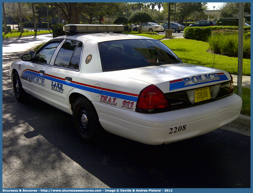 2208
United States of America
Lake Mary Police Department
Ford Crown Victoria Police Interceptor
Parole chiave: Lake;Mary;Police;Department;Ford;Crown;Victoria;Interceptor