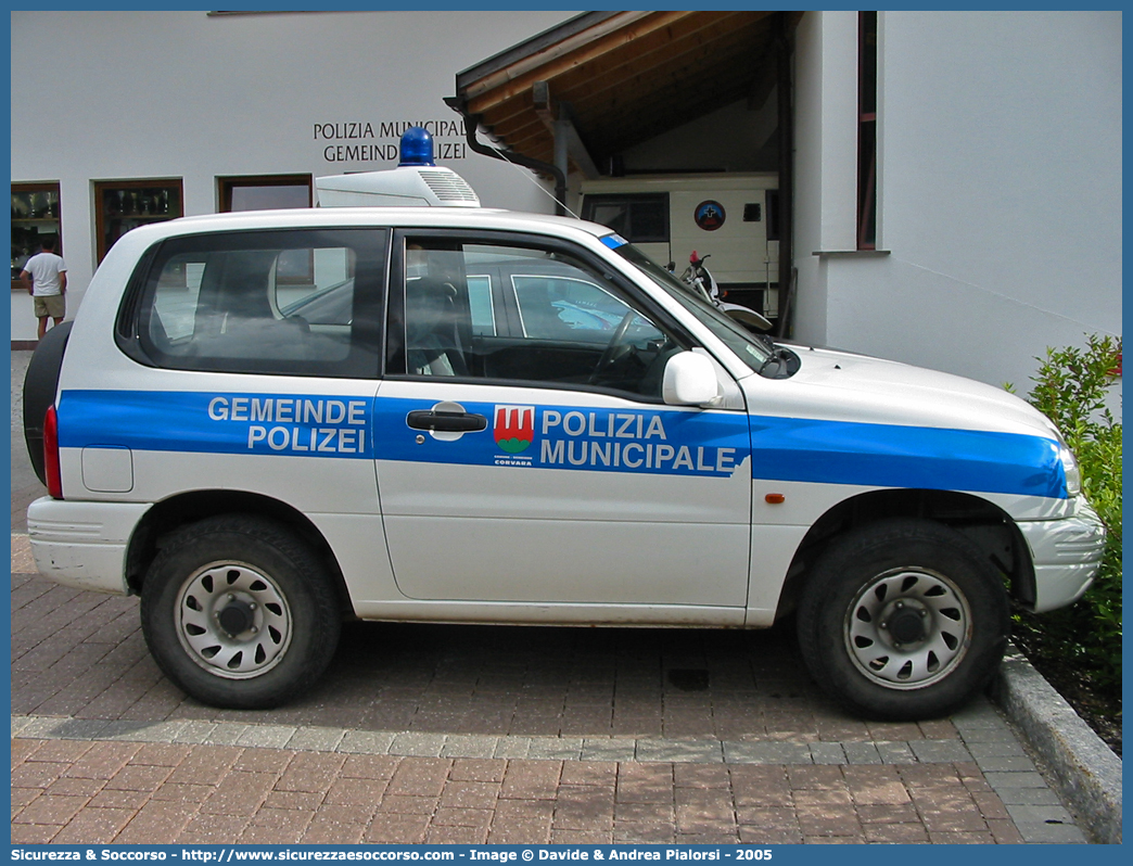 -
Polizia Municipale
Comune di Corvara in Badia
Suzuki Grand Vitara II serie
Parole chiave: Polizia;Locale;Municipale;Corvara in Badia;Suzuki;Grand Vitara