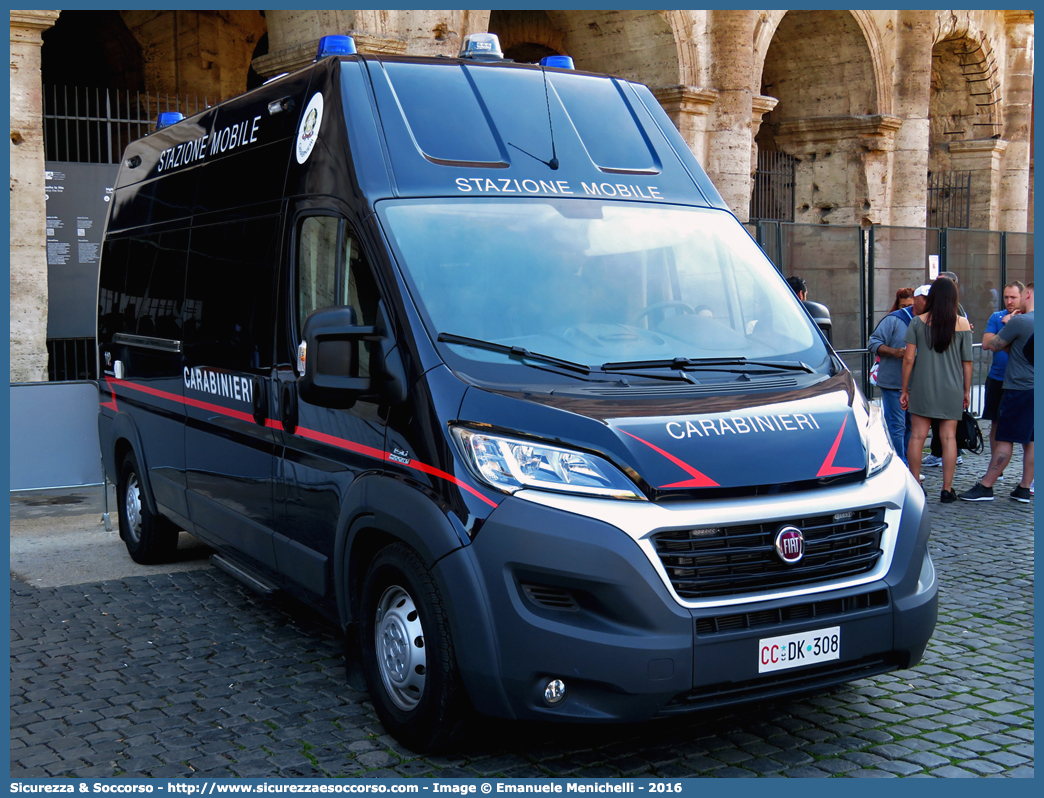 CC DK308
Arma dei Carabinieri
Fiat Ducato III serie restyling
Allestitore Elevox S.r.l.
Parole chiave: CC;C.C.;Arma;Carabinieri;Fiat;Ducato;Stazione;Mobile;X290;Elevox