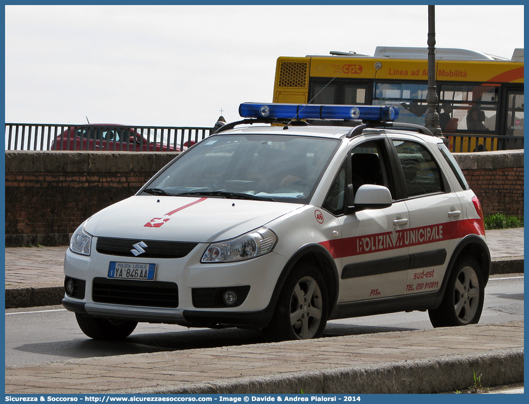 Polizia Locale YA846AA
Polizia Municipale
Comune di Pisa
Suzuki SX4
Parole chiave: Polizia;Locale;Municipale;Pisa;Suzuki;SX4;SX 4;SX;4;YA846AA;YA 846 AA