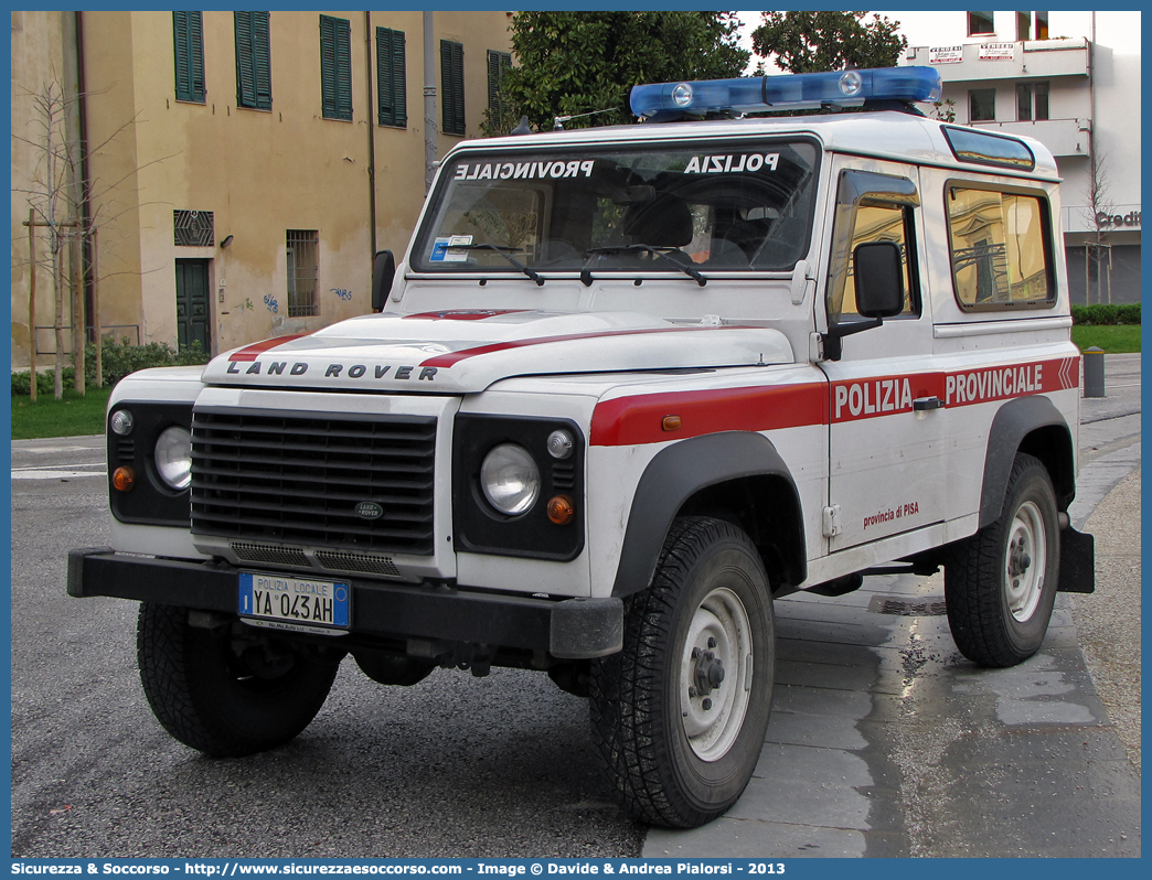 Polizia Locale YA043AH
Polizia Provinciale
Provincia di Pisa
Land Rover Defender 90
Parole chiave: Polizia;Locale;Provinciale;Pisa;Land Rover;Defender;90;YA043AH;YA 043 AH